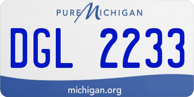 MI license plate DGL2233