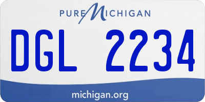 MI license plate DGL2234