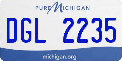 MI license plate DGL2235
