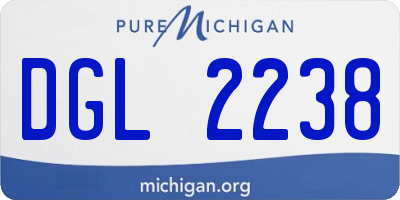 MI license plate DGL2238