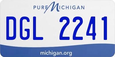 MI license plate DGL2241