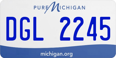 MI license plate DGL2245