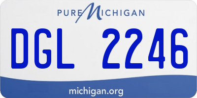 MI license plate DGL2246