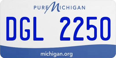 MI license plate DGL2250