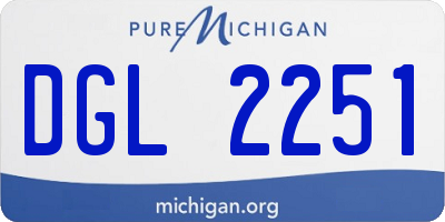 MI license plate DGL2251