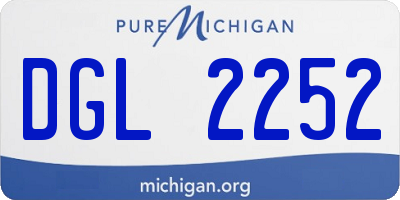 MI license plate DGL2252