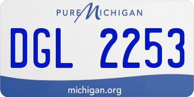 MI license plate DGL2253