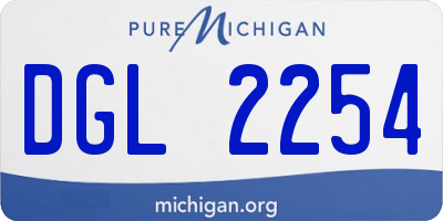 MI license plate DGL2254