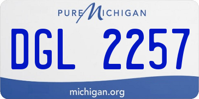 MI license plate DGL2257