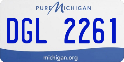 MI license plate DGL2261