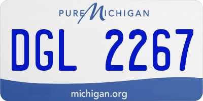 MI license plate DGL2267