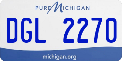 MI license plate DGL2270