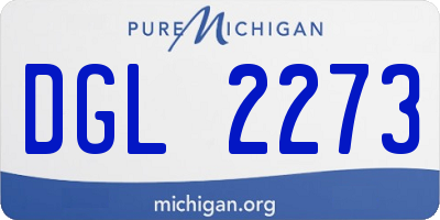 MI license plate DGL2273