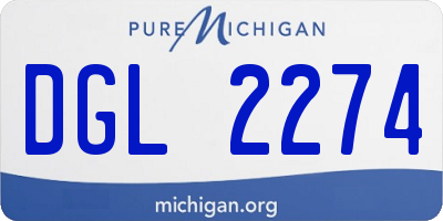 MI license plate DGL2274