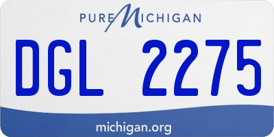 MI license plate DGL2275