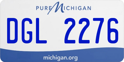MI license plate DGL2276