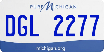 MI license plate DGL2277
