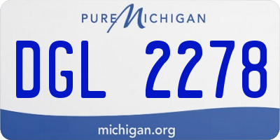 MI license plate DGL2278