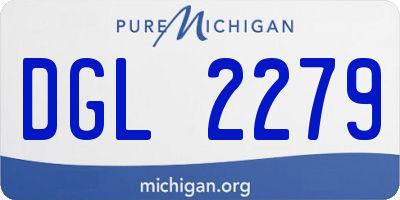 MI license plate DGL2279