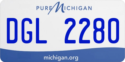 MI license plate DGL2280