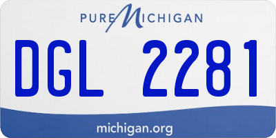 MI license plate DGL2281