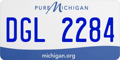 MI license plate DGL2284