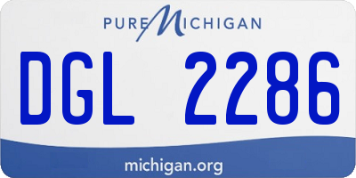 MI license plate DGL2286