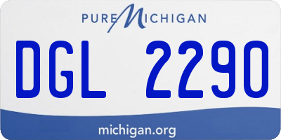 MI license plate DGL2290