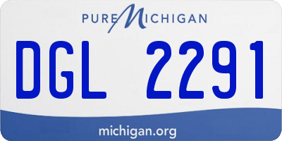 MI license plate DGL2291