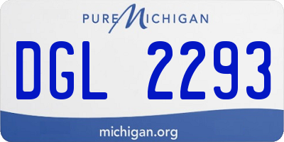 MI license plate DGL2293