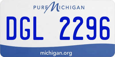 MI license plate DGL2296