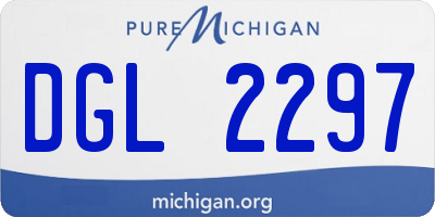 MI license plate DGL2297