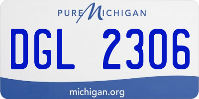 MI license plate DGL2306