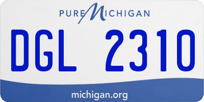 MI license plate DGL2310