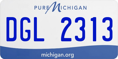 MI license plate DGL2313