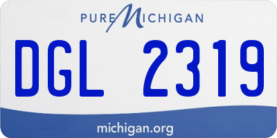 MI license plate DGL2319