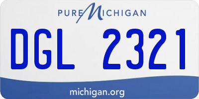 MI license plate DGL2321