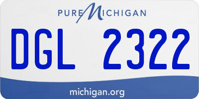 MI license plate DGL2322