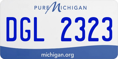 MI license plate DGL2323