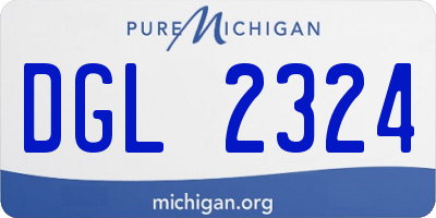 MI license plate DGL2324