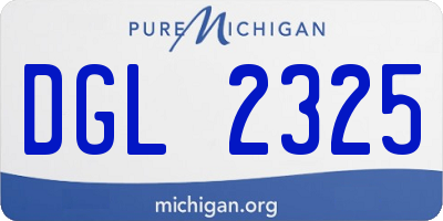 MI license plate DGL2325