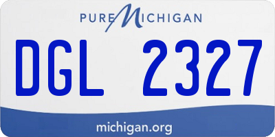 MI license plate DGL2327