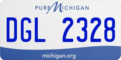 MI license plate DGL2328