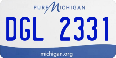 MI license plate DGL2331