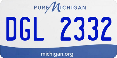 MI license plate DGL2332