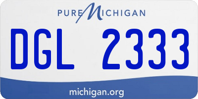 MI license plate DGL2333