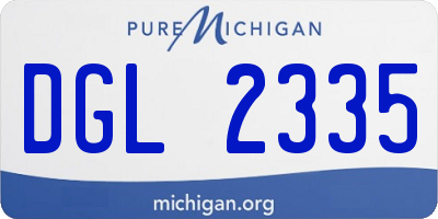 MI license plate DGL2335