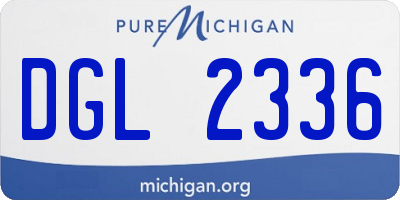 MI license plate DGL2336