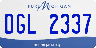 MI license plate DGL2337
