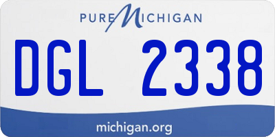 MI license plate DGL2338